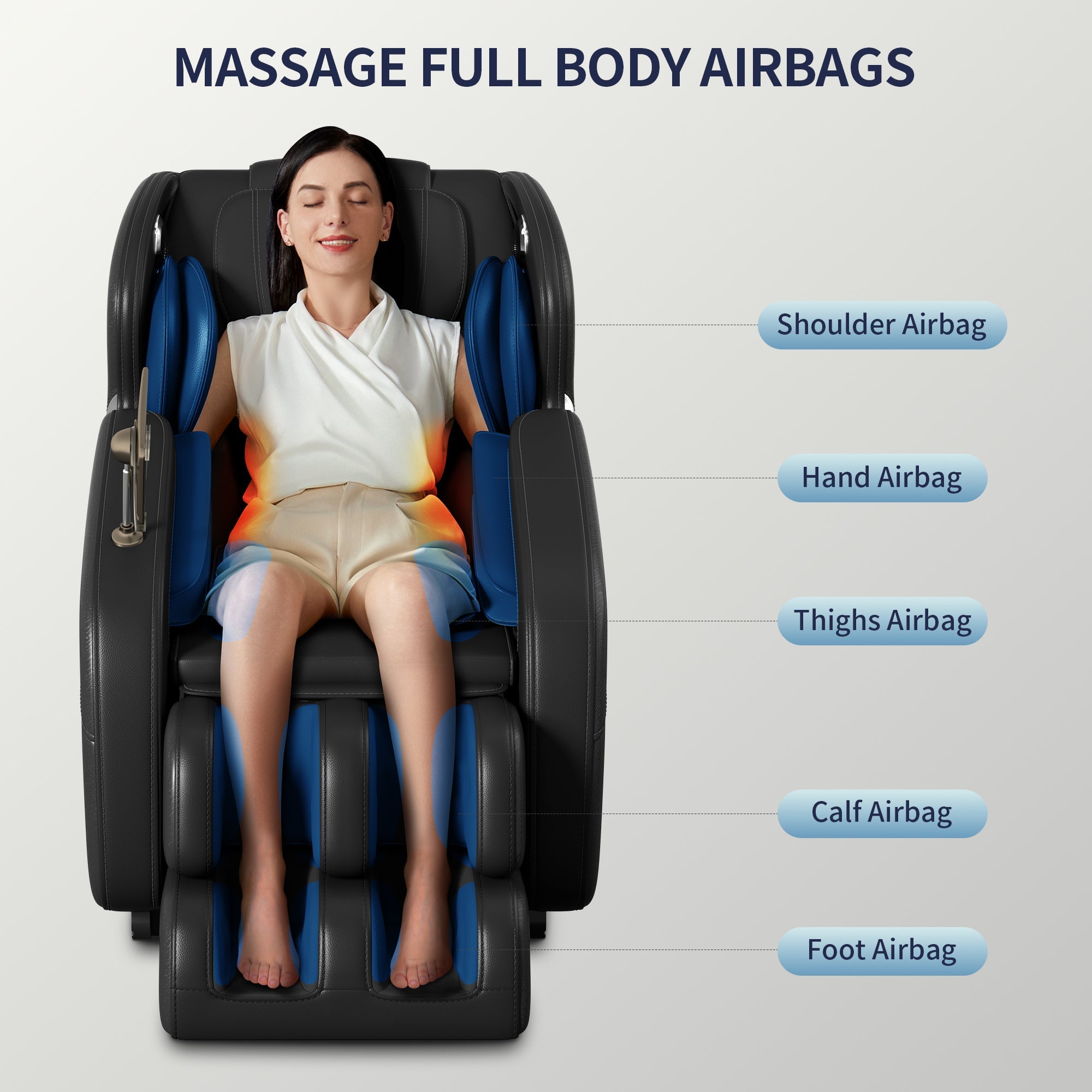 VIP Full Body Zero Gravity Massage Chair — 8-Point Deep Tissue | Black