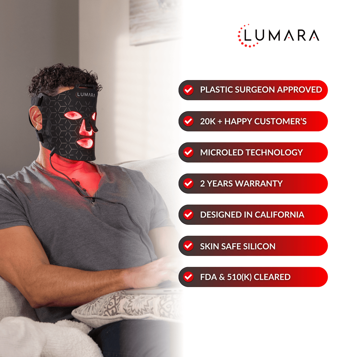 Lumara VISO - FDA Certified Red Light Therapy Mask