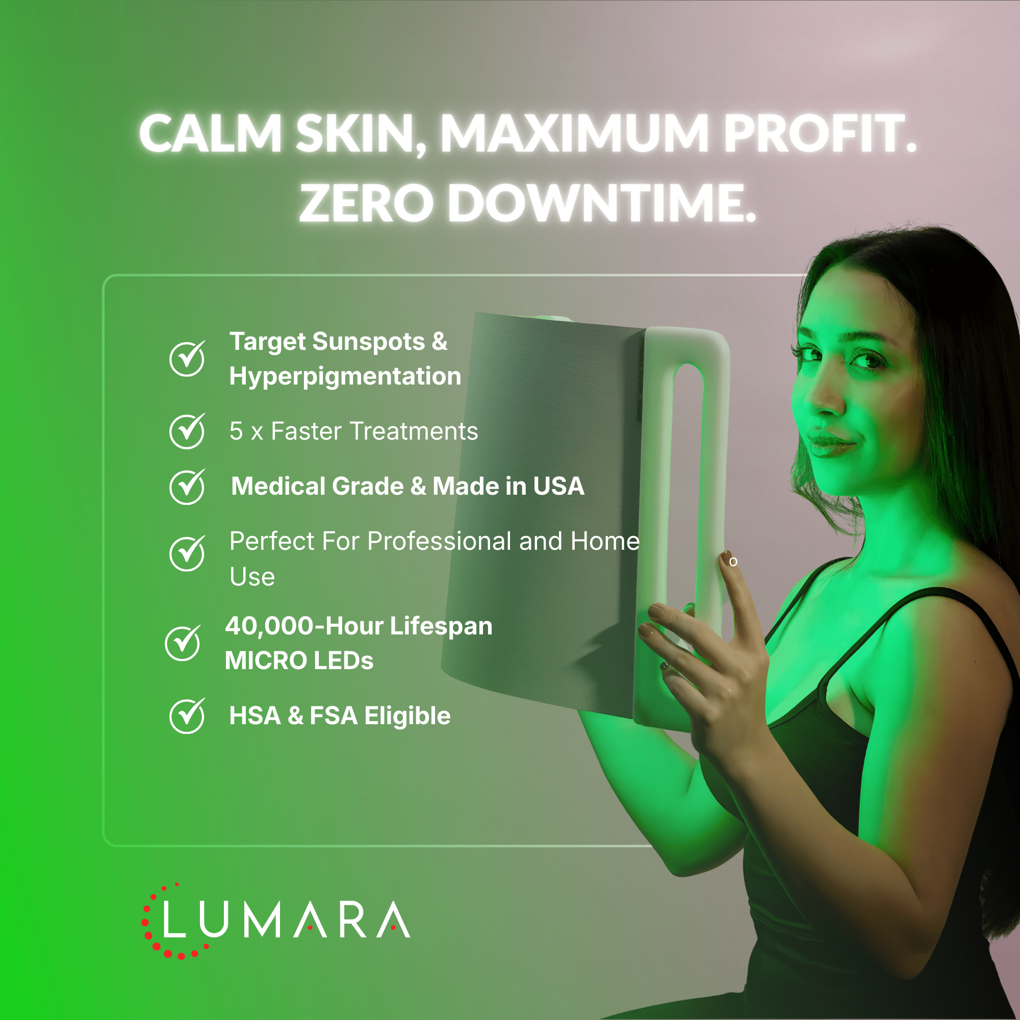 Lumara Illuminate Green LED Panel