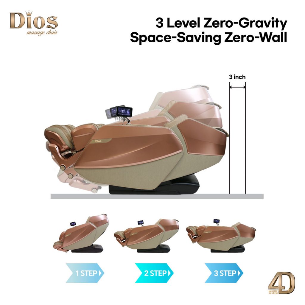 Dios Flexa 4D Zero Gravity Massage Chair - Gray