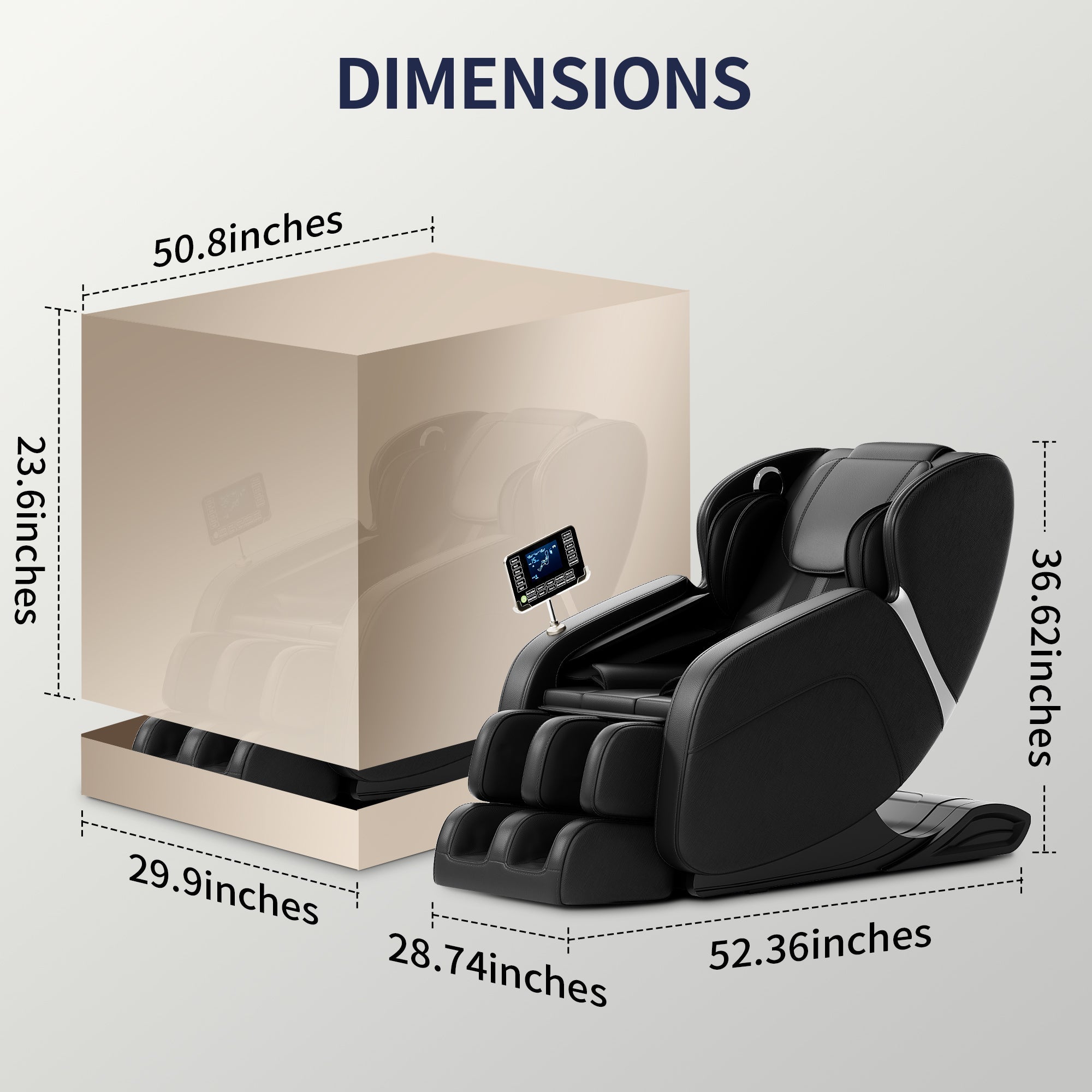 VIP Full Body Zero Gravity Massage Chair — 8-Point Deep Tissue | Black