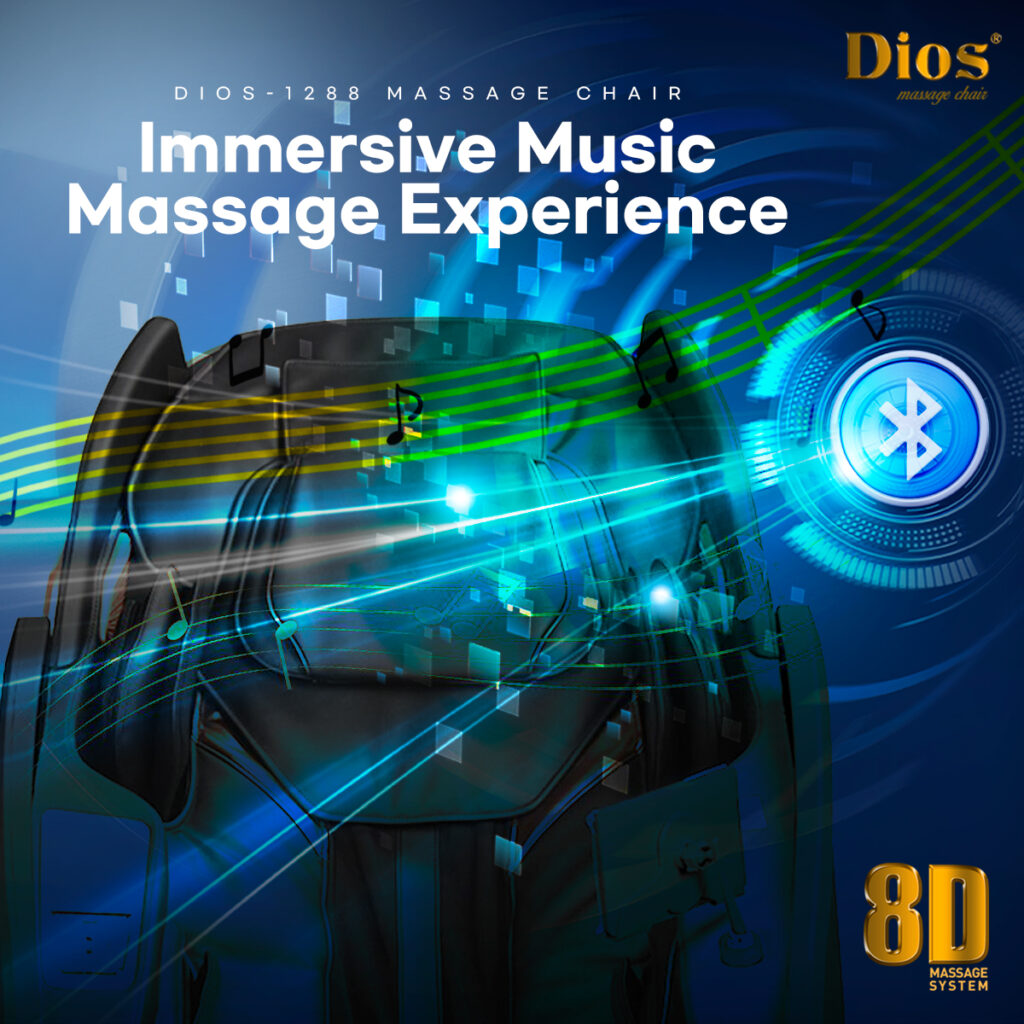 Dios Massage Chair 8D Dual Core Air Tech Touch Roller SL-track with Brain Relaxation Program Dios-1288 Gray