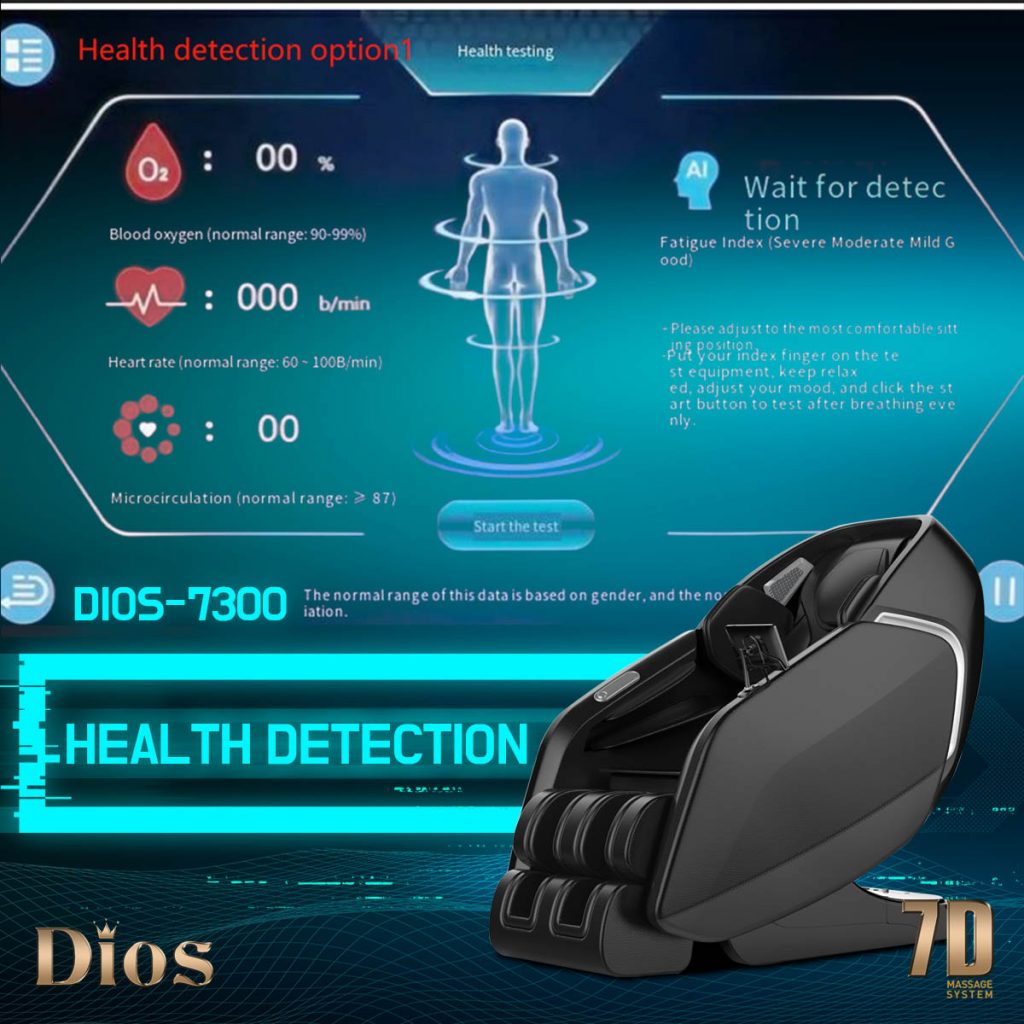 Dios Massage Chair 7D Dual Core Air Roller SL-track with 3D Calf Kneading Dios-7300 Brown